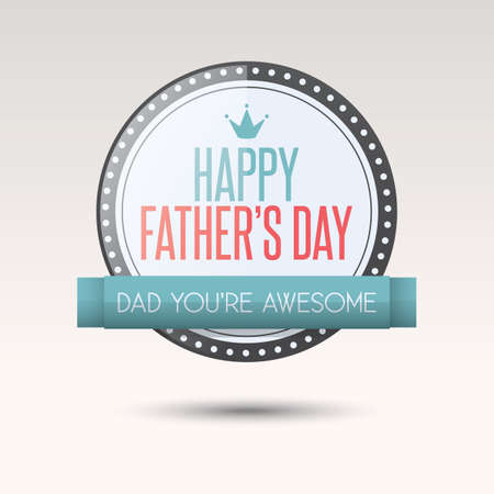 happy father's day label - Stock Image - Everypixel