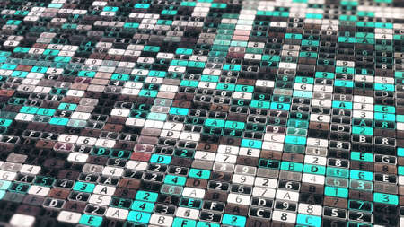 Dynamic movement on a virtual display of digits and characters ...