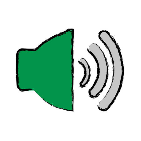 speaker icon over white background vector illustration - Stock Image ...