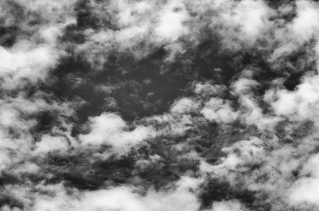 black and white image of a sky with clouds - Stock Image - Everypixel