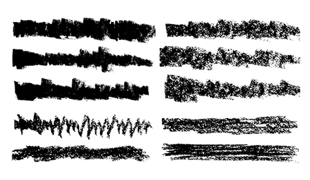 Vector hand drawn collection artistic of charcoal, hatching, grunge ...