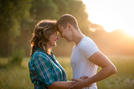 Affectionate mother and son, love bond. - Stock Image - Everypixel