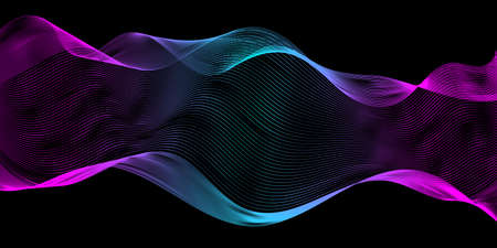 Abstract gradient wavy lines Modern vector background eps10 - Stock ...