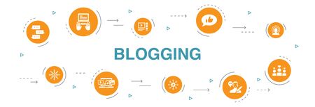 blogging Infographic 10 steps circle design. social media, Comments ...