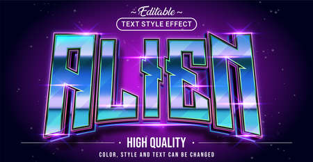 Editable text style effect - Alien text style theme. Graphic Design ...