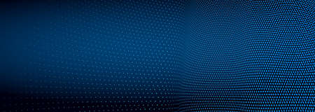 3D abstract dark blue background with dots pattern vector design ...