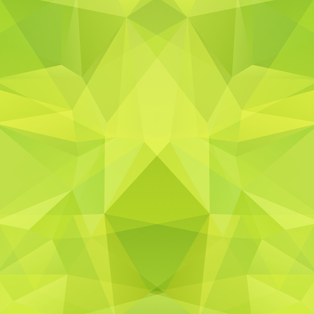 Geometric pattern, polygon triangles vector background in yellow, green ...