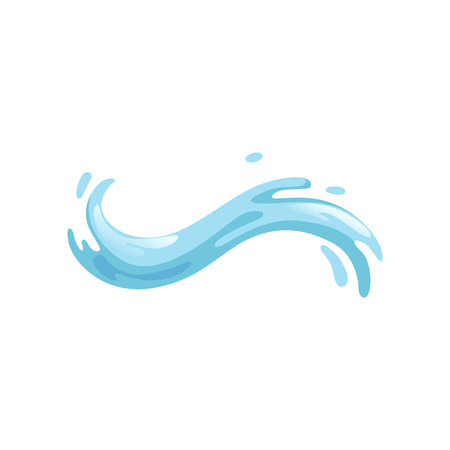 Blue water wave splashing vector Illustration on a white background ...
