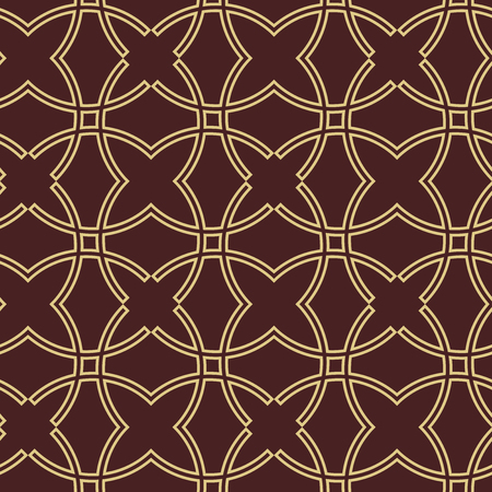Seamless vector golden ornament in arabian style. Geometric abstract ...