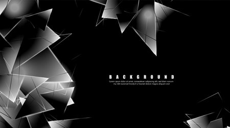 abstract background with glowing triangles that overlap. isolated black ...