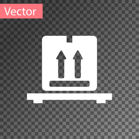 White Cardboard boxes on pallet icon isolated on transparent background ...