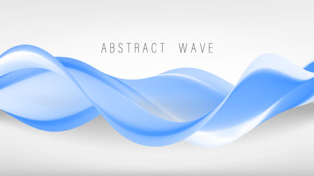 Abstract blue wave vector background Blue wave flow - Stock Image ...