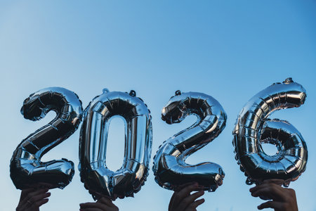 Happy new year 2026 metalli...