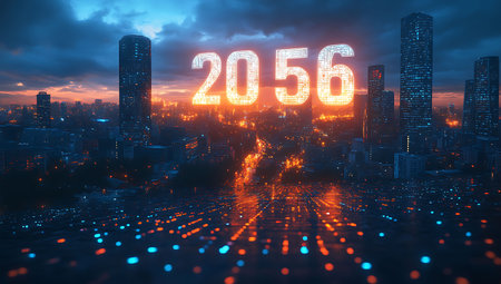 New Year 2016 on the backgr...