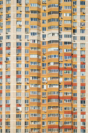 Vertical facade of a large ...