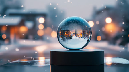 A crystal ball reflecting a...
