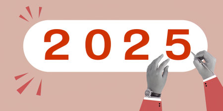 2025 Countdown with Hands a...