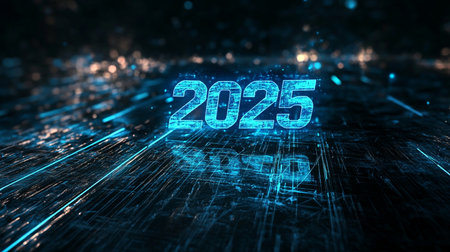 Happy New Year 2015. Abstra...