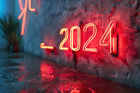 2024 happy new year concept...