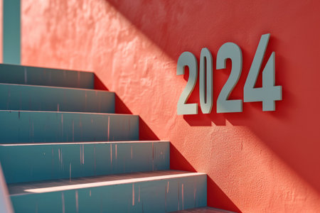 2024 happy new year concept...