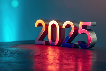 2025 happy new year concept...