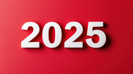White 2025 numbers on a bol...
