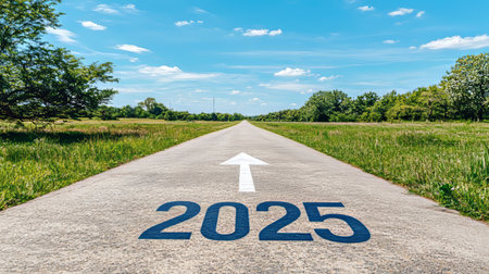 Road To 2025. Asphalt Highw...
