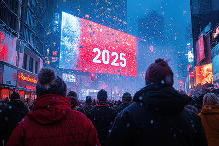 People celebrating the 2025...