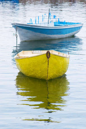 Two boats in waterの写真素材