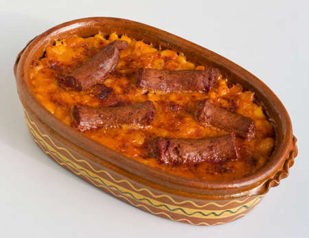 Beans with sausagesの写真素材