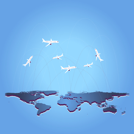 World travel / Search destinationのイラスト素材