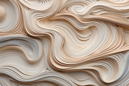 A piece of art with an abstract curve texture. Generated AIの素材