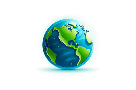 Cartoon planet Earth vector icon on white background Generated AIの素材