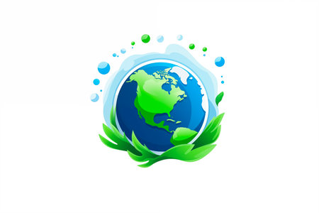 Cartoon planet Earth vector icon on white background Generated AIの素材