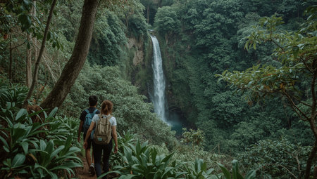 Eco-Friendly Hiking in Rainforest Adventureの素材