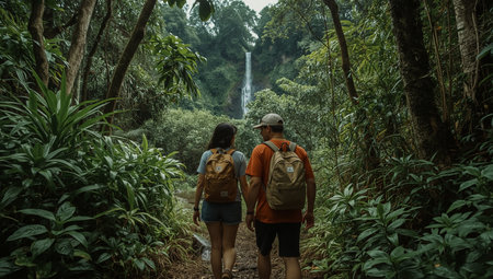 Eco-Friendly Hiking in Rainforest Adventureの素材