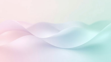 Abstract background with soft pastel colors and smooth wavy lines.の素材