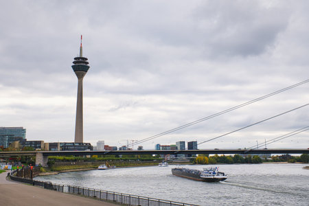 Berlin TV tower in Berlin, Germany.の写真素材