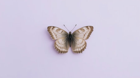 Butterfly on a purple background with space for your text.の素材