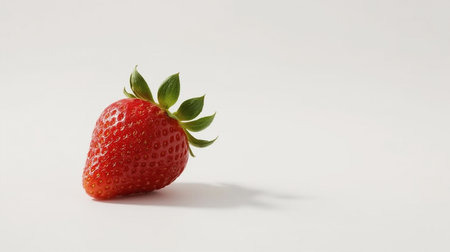 Strawberry on white background. Fresh strawberry on white background.の素材