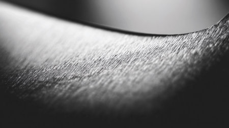 This close-up showcases the smooth, reflective surface of metal, highlighting its fine details and textures.の素材