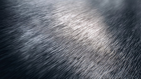 Close-up view highlights the smooth and reflective quality of metal in soft focus, evoking a sense of depth.の素材