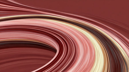 Fluid lines in terracotta and cream create a smooth wave pattern for various art and design applications.の素材