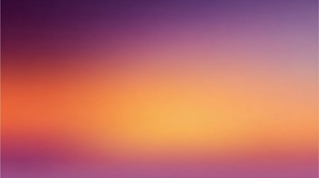 A gradient sunset appears with orange and purple shades in the evening sky as day turns to night.の素材