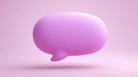 A speech bubble appears in the center of a plain background with no other details shown around it.の素材