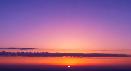 Sunset sky with cloud background. Sunset sky with clouds and sunの素材