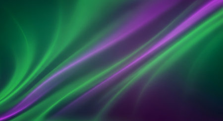 Abstract background with smooth lines in green, purple and pink colors.の素材