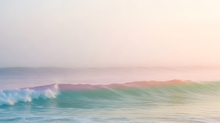 Beautiful wave on the beach at sunset time. Natural background.の素材