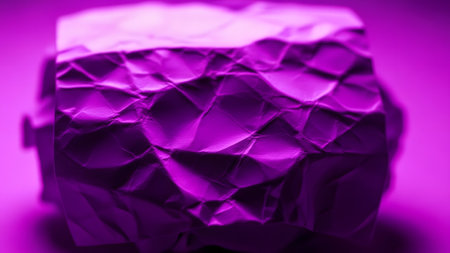 Crumpled paper in purple tone. Abstract background and texture for design.の素材