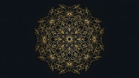 Mandala. Ethnic decorative elements. Hand drawn background. Islam, Arabic, Indian, ottoman motifs.の素材